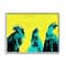 Stupell Industries Bold Pop Farm Roosters Yellow Blue Abstract Birds Framed Wall Art